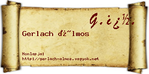 Gerlach Álmos névjegykártya